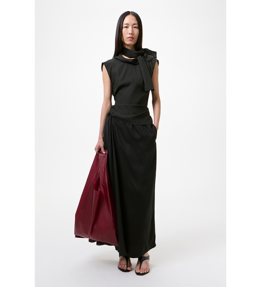 VIRTUOUS TOP STILL BLACK CALM CUPRO COTTON