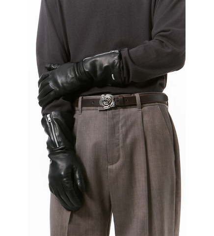 ZIPPED GLOVE BLACK NAPPA