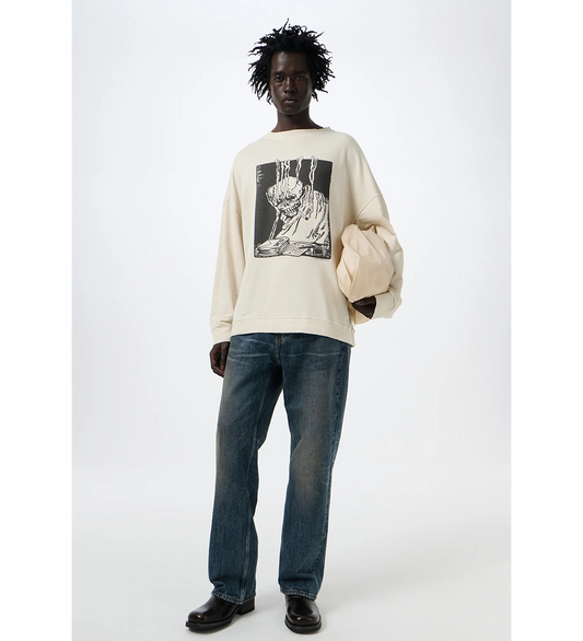 SLACK SWEATSHIRT ANGRY FAN MAIL PRINT
