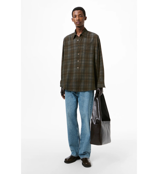 BORROWED SHIRT MORE CHECK PRINT
