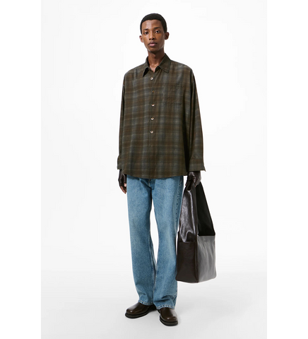 BORROWED SHIRT MORE CHECK PRINT