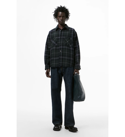 WHOPPIN SHIRT RAVEN CHECK RANCH COTTON