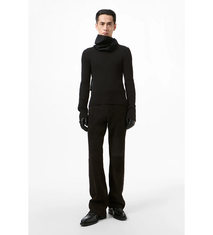 COMPACT ROUNDNECK BLACK RUSTIC MERINO