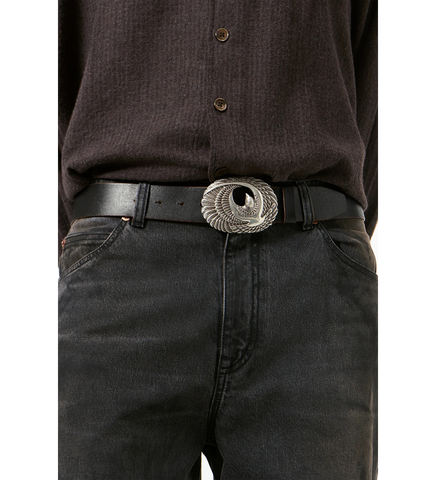 EAGLE BELT BLACK COFFE WAXED CHROMEXCEL