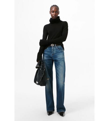 INVERSE TURTLENECK BLACK SUPERFINE MERINO