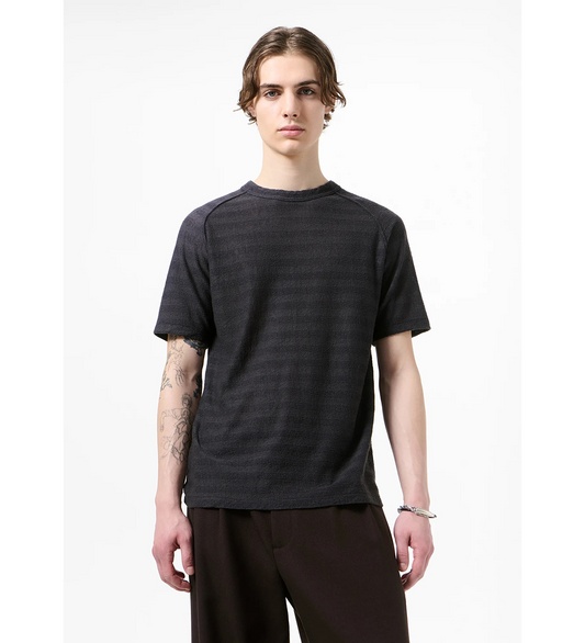 ARCADE T-SHIRT NIGHT SOIL VEIL WOOL STRIPE