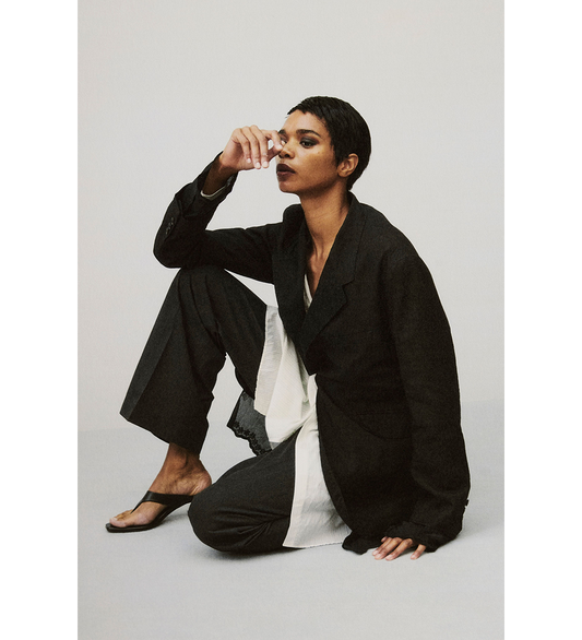 REVERSIBLE DRIP BLAZER SOOT BLACK TECHFLAX