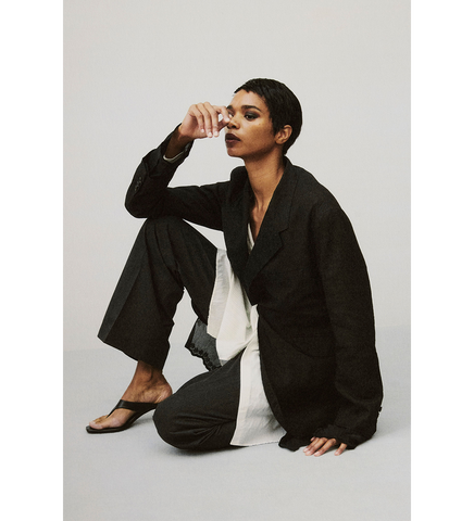 REVERSIBLE DRIP BLAZER SOOT BLACK TECHFLAX