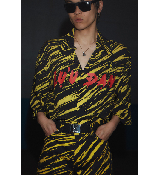 PYJAMA SHIRT TIGER STRIPES PRINT