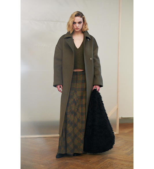 DRIP BAG OMBRE BROWN HAIRY WOOL