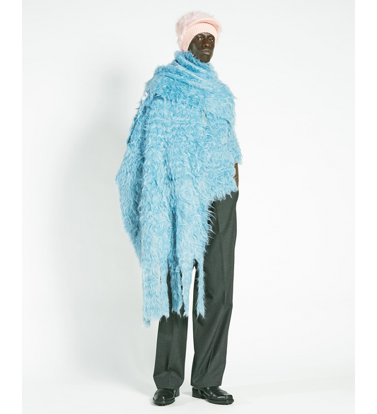 SHAGGY KNIT PULLOVER LIGHT BLUE