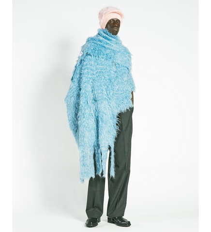 SHAGGY KNIT PULLOVER LIGHT BLUE