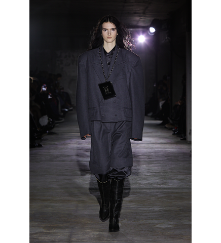 CHOPPED TROUSERS DARK GREY