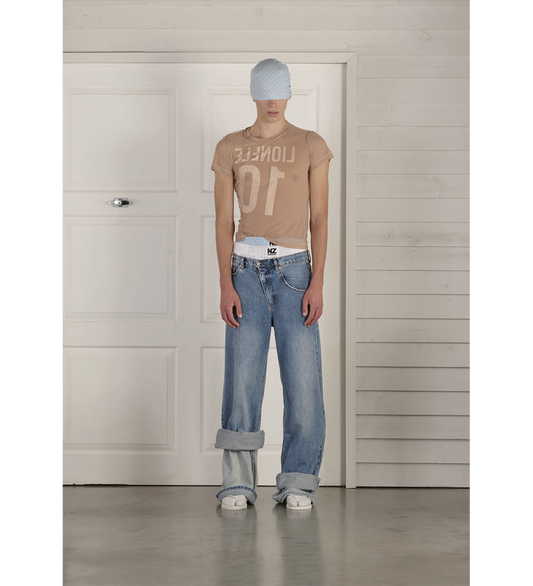 MULTI LAYER JEANS LIGHT WASH