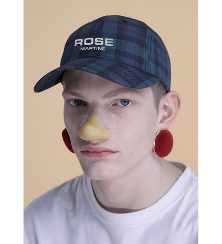 NYLON CAP BLACK TARTAN