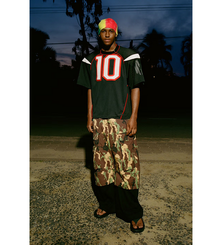 CAMO SLASHED SHORTS MULTI