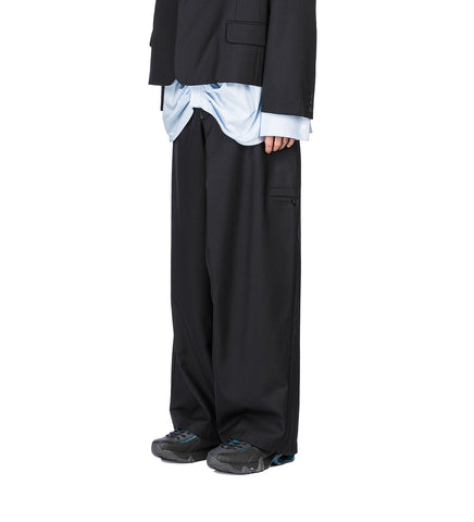 LAMAR ZIP STRAIGHT TROUSERS EUPHORIC BLACK