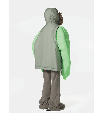QUILTED BIKER SWEATPANTS LIGHT GREEN
