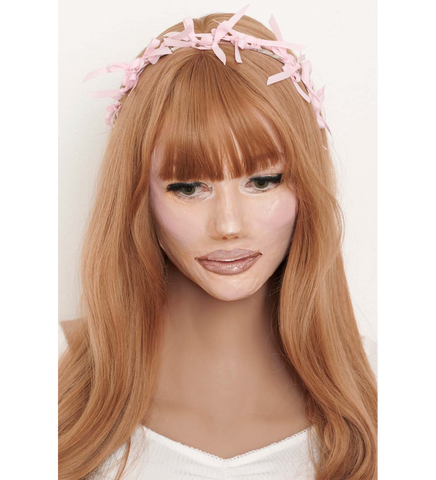 BOW HEADBAND SILVER/PINK