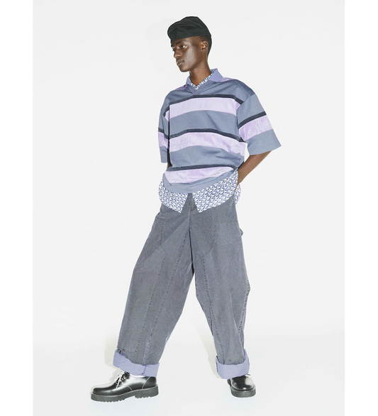 VELVET BORDER JERSEY PURPLE