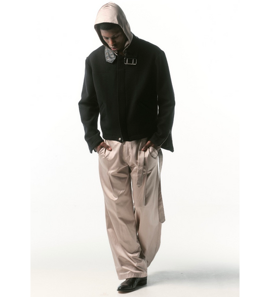 COLLAR BELT JACKET BLACK