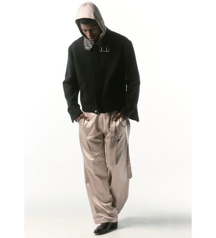 COLLAR BELT JACKET BLACK