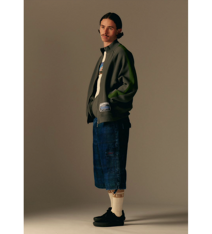 ALLOVER PRINTED DENIM CARGO 3/4 PRINT