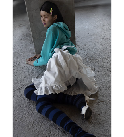 DOLL TIGHTS NAVY STRIPE