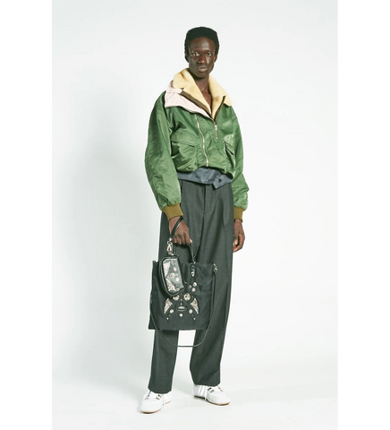 NYLON TWILL REVERSIBLE BLOUSON KHAKI