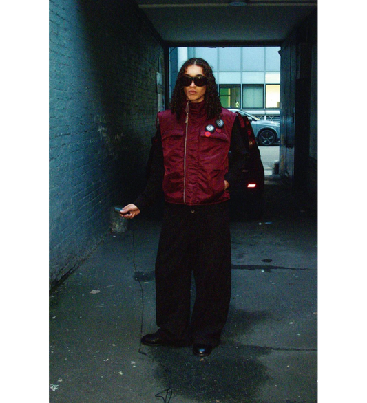 NYLON VEST BURGUNDY