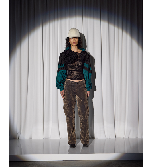 CORSAGE BROOCH BLACK