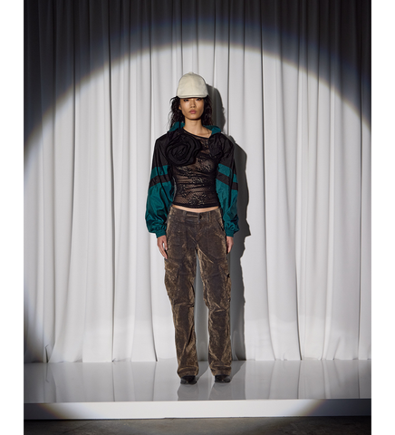 CORSAGE BROOCH BLACK