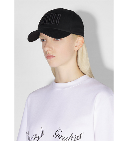 EMBROIDERED GAULTIER CAP BLACK
