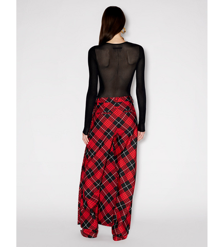 TARTAN PANT SKIRT RED/BLACK/WHITE