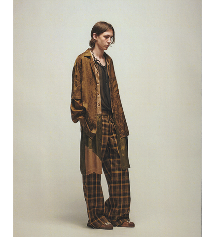 WIDE LEG PANT MUSTARD/BROWN