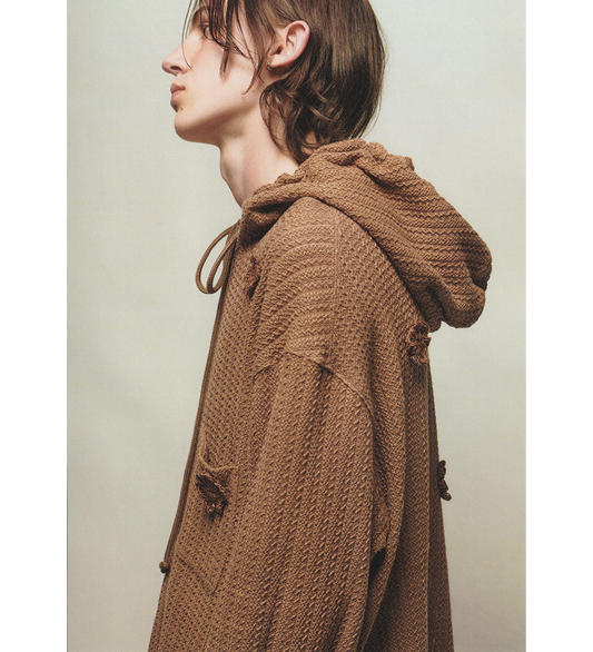 DAISY RAW PATCH POCKET HOODIE SAND