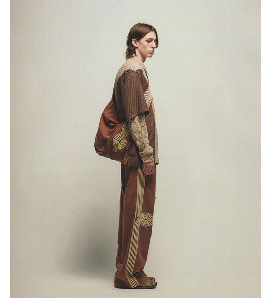 APPLIQUE RELAXED LOUNGE PANT BROWN