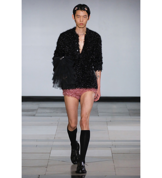 TINSEL KNIT BRIEFS PINK
