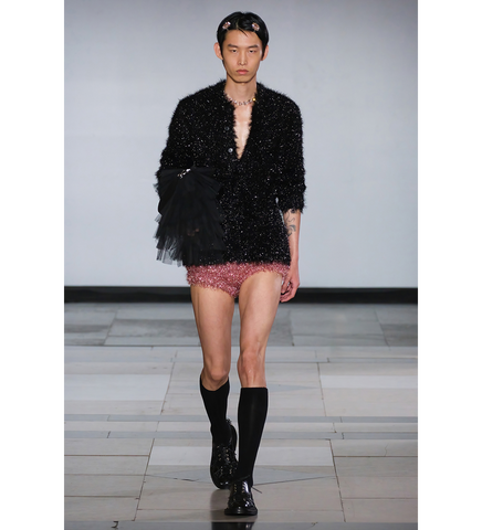 TINSEL KNIT BRIEFS PINK