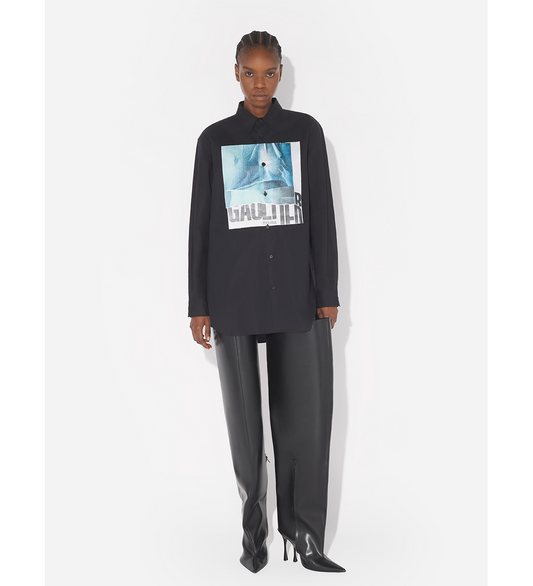 THE OVERSIZED WATER SHIRT BLACK/INDIGO/VINTAGE BLUE
