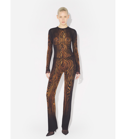 THE WOOD MESH TROUSER BLACK/BROWN