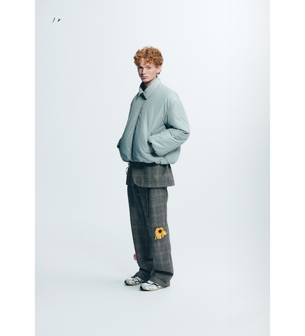 FLOWER LOOSE PLEATED PANT INDIGO