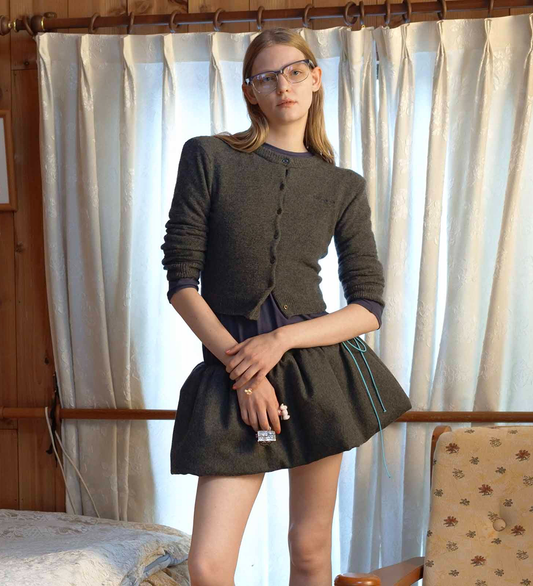 PUFF SKIRT GRAY
