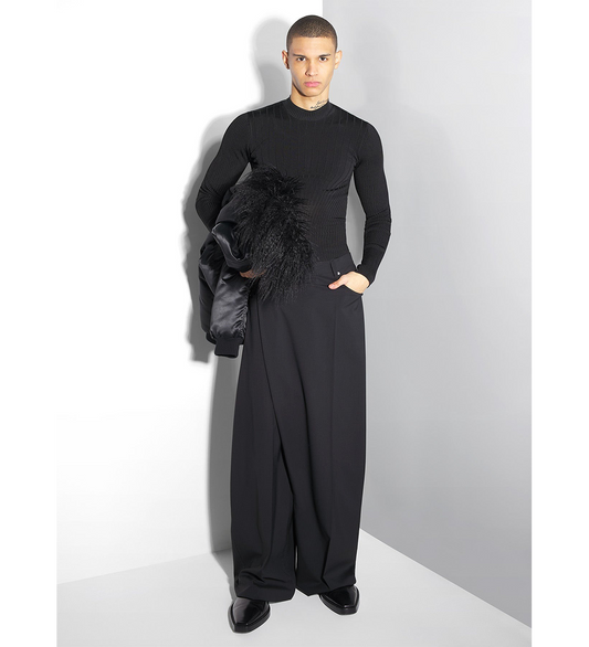 FASHION FLAP PANTS BLACK