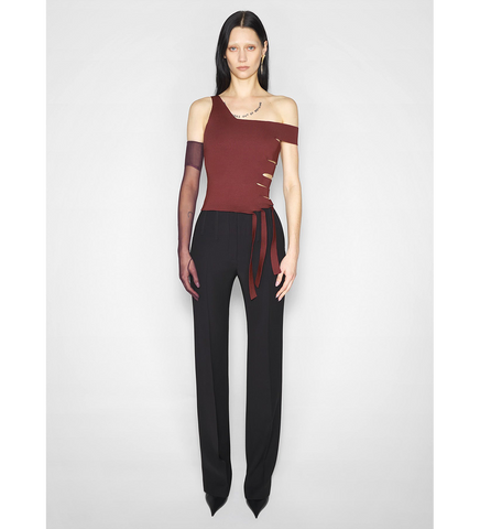 STRAPS TOP BURGUNDY