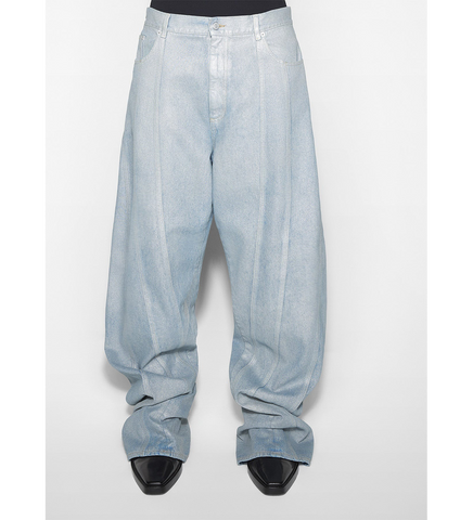 PARACHUTE DENIM PANTS MEDIUM BLUE/SILVER
