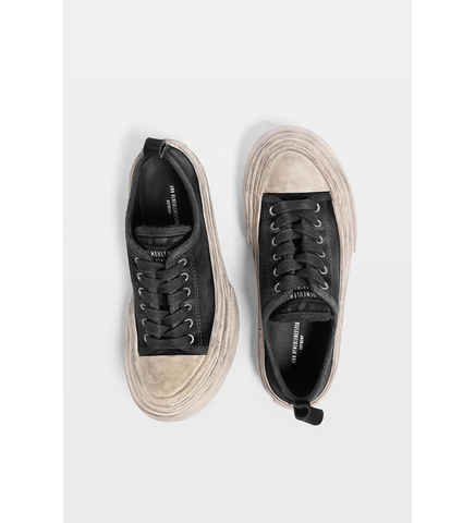 HALLI VULCANIZED LOW-TOP SNEAKERS BLACK/CHALK