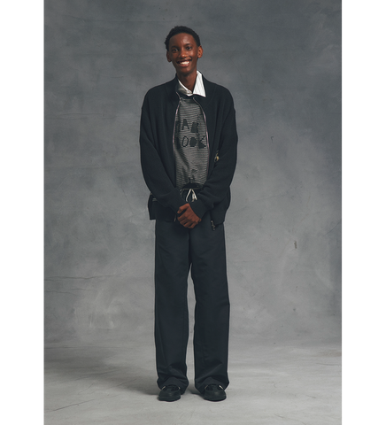 YEARBOOK CREW NECK PULLOVER BLACK