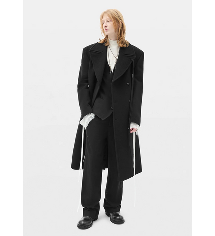 JAKE DOUBLE BREASTED COAT BLACK