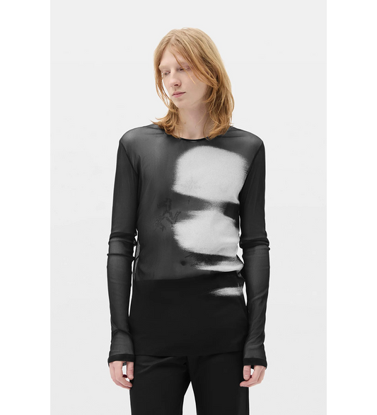 GREG LONGSLEEVES FADING PRTRAIT BLACK/GREY